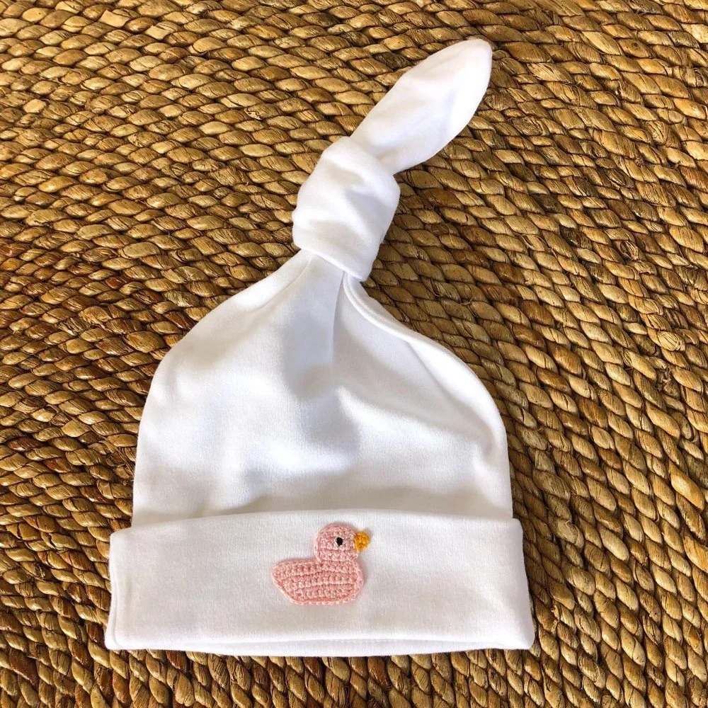 New Newborn Tiny Bundles 3Pc Pink‎ Duck Hat Bodysuit Pants Infants Newborns Baby